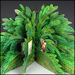 fern shaped book made of copper and paper by judith hoffman
