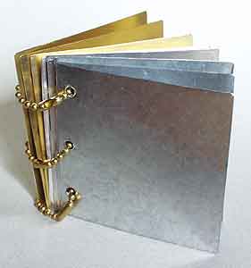 a simple metal book